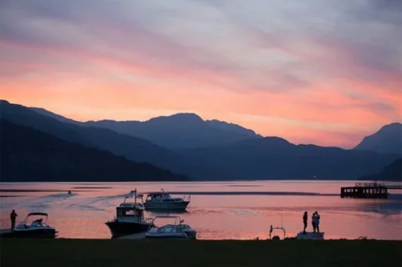 skotska planinarenje loch lomond zalazak suncA