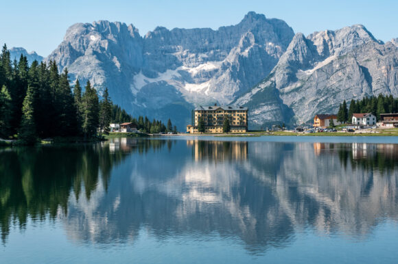 scenic view lake mountains against sky